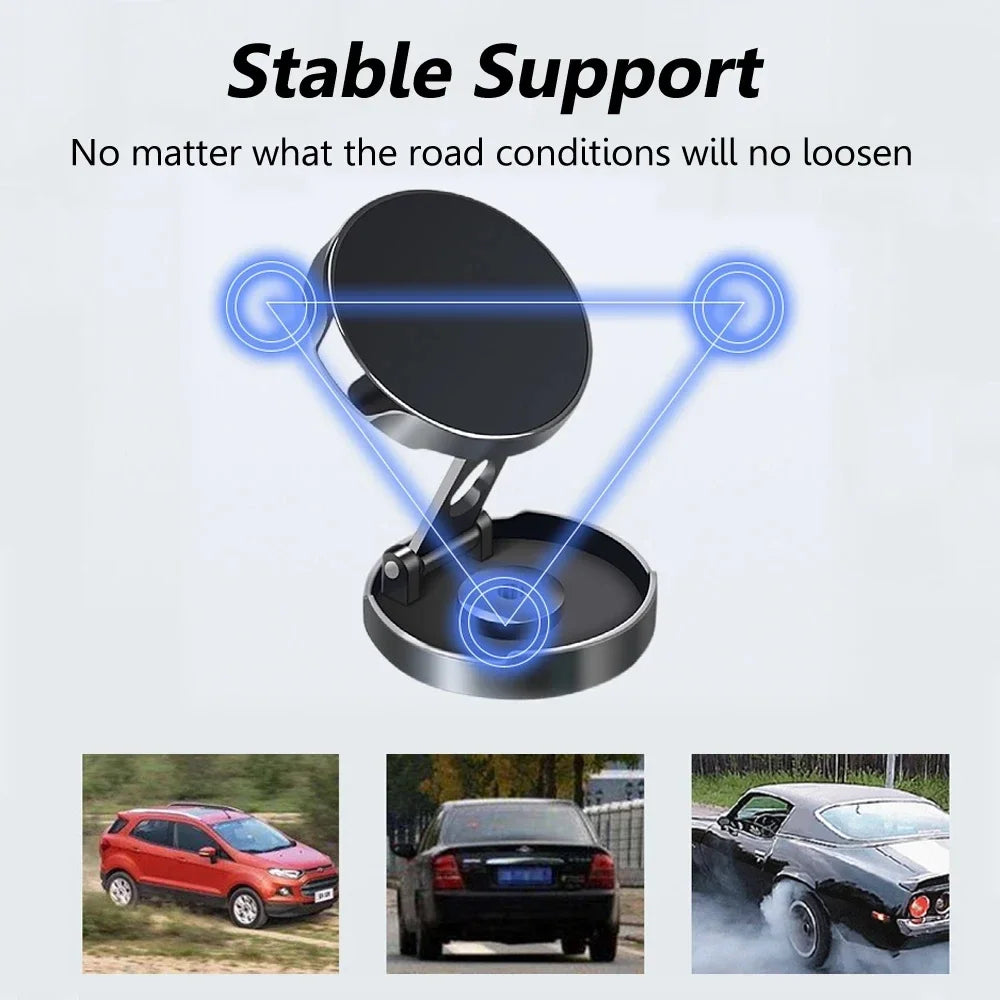 2025 Strong Magnetic Car Phone Holder 720° Foldable Universal Mount Bracket for All Phones