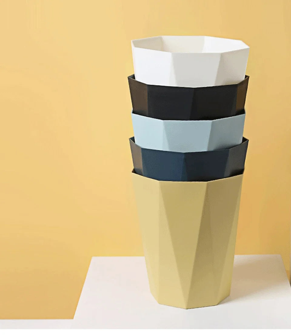 Household Trash Can Open Trash Basket Large-capacity Plastic Basket Toilet Paper Basket for Bathroom Bedroom Kitchen Office