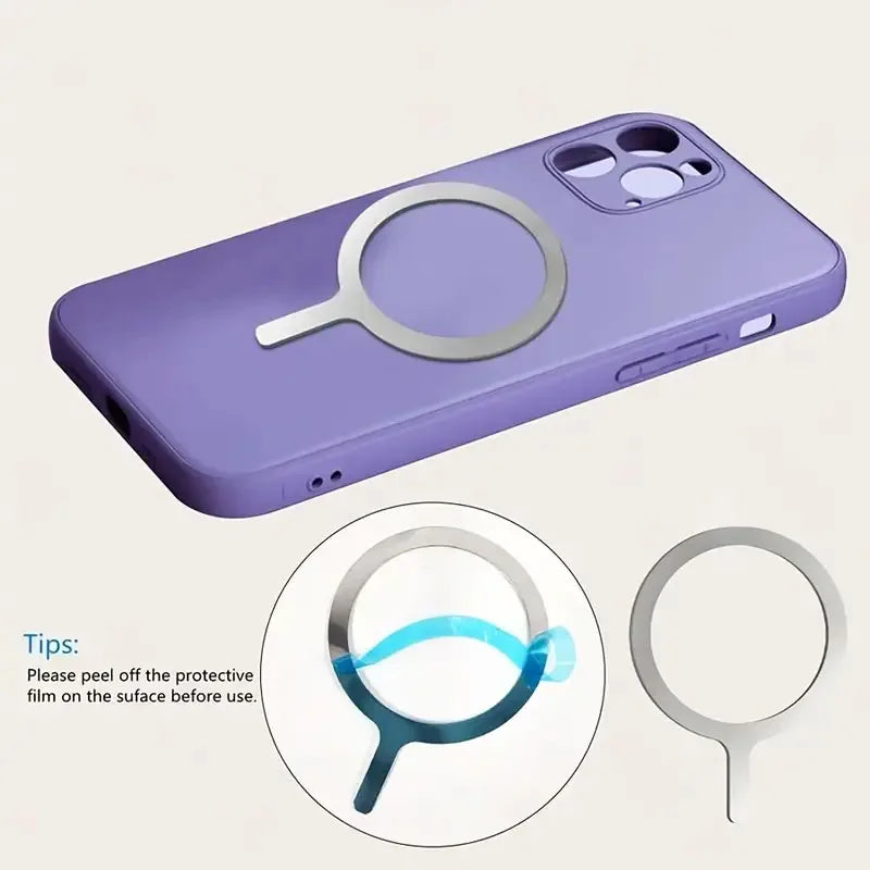 Universal Magnet Sticker Magnetic Adapter Ring Suitable for Magsafe IPhone Wireless Charging Cellphone Round Metal Plate Ring