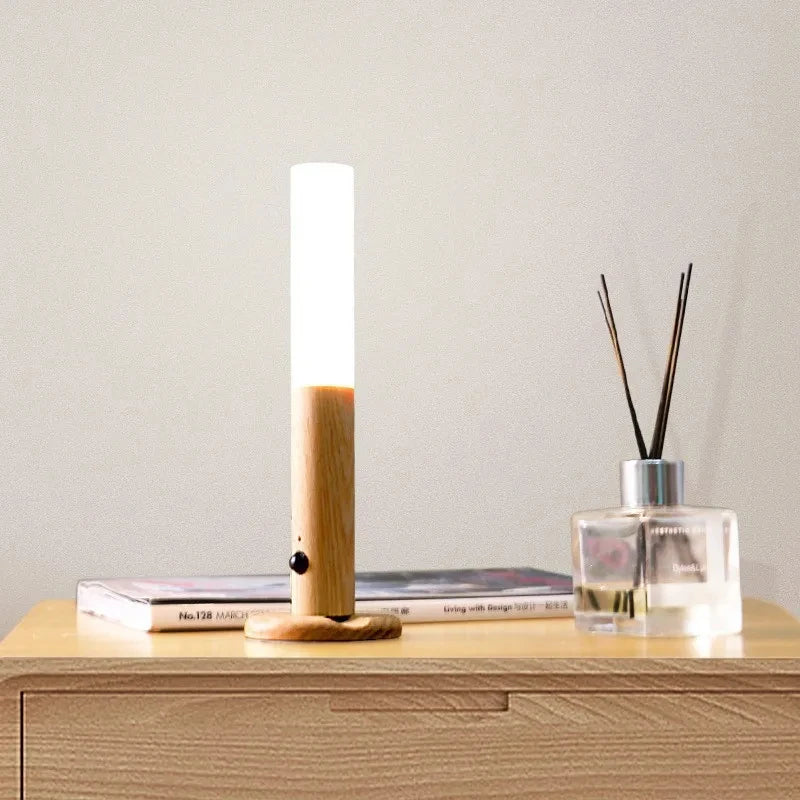 LED Night Light Intelligent Human Body Induction Lamp USB Charging Smart Motion Sensor Wall Lamp Household Toilet Wall Induction