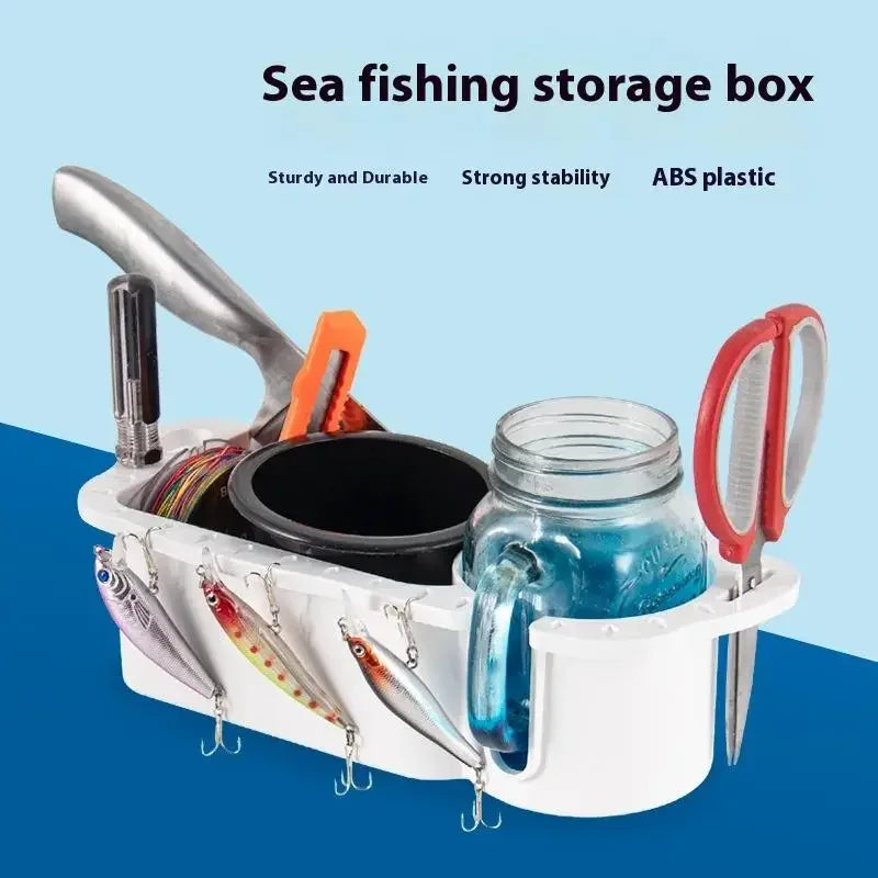 Marine Storage Caddy Box Can Cup Holder Yacht Pontoon Fishing Cabin Storage Tray Bracket Organizer Storage Tools