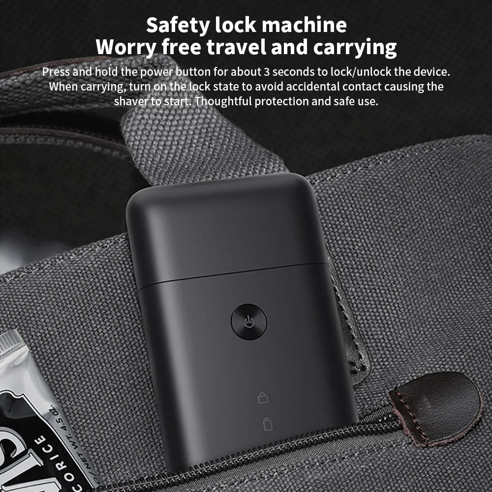 Xiaomi Mijia Electric Shaver Dual Cutter Blade Reciprocating High-Speed Motor Magnetic Suction IPX7 Waterproof Portable Razor