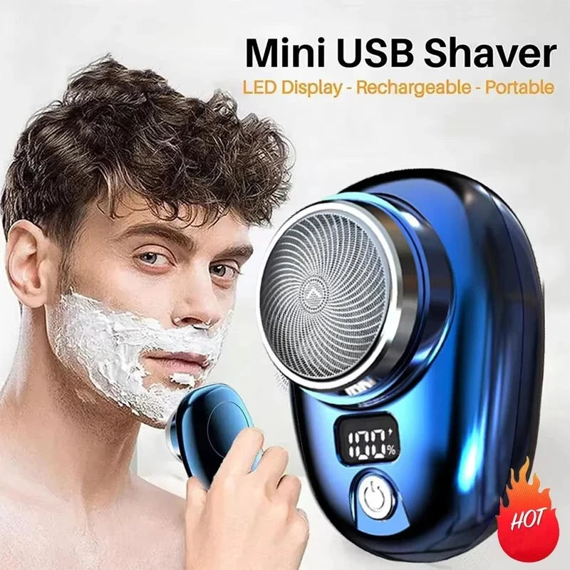 Wet-Dry Use Dual Blade 90mins last USB Fast Rechargeable Mini Shaver Power Motor Travel Size for Men Women Painless Hair Removal