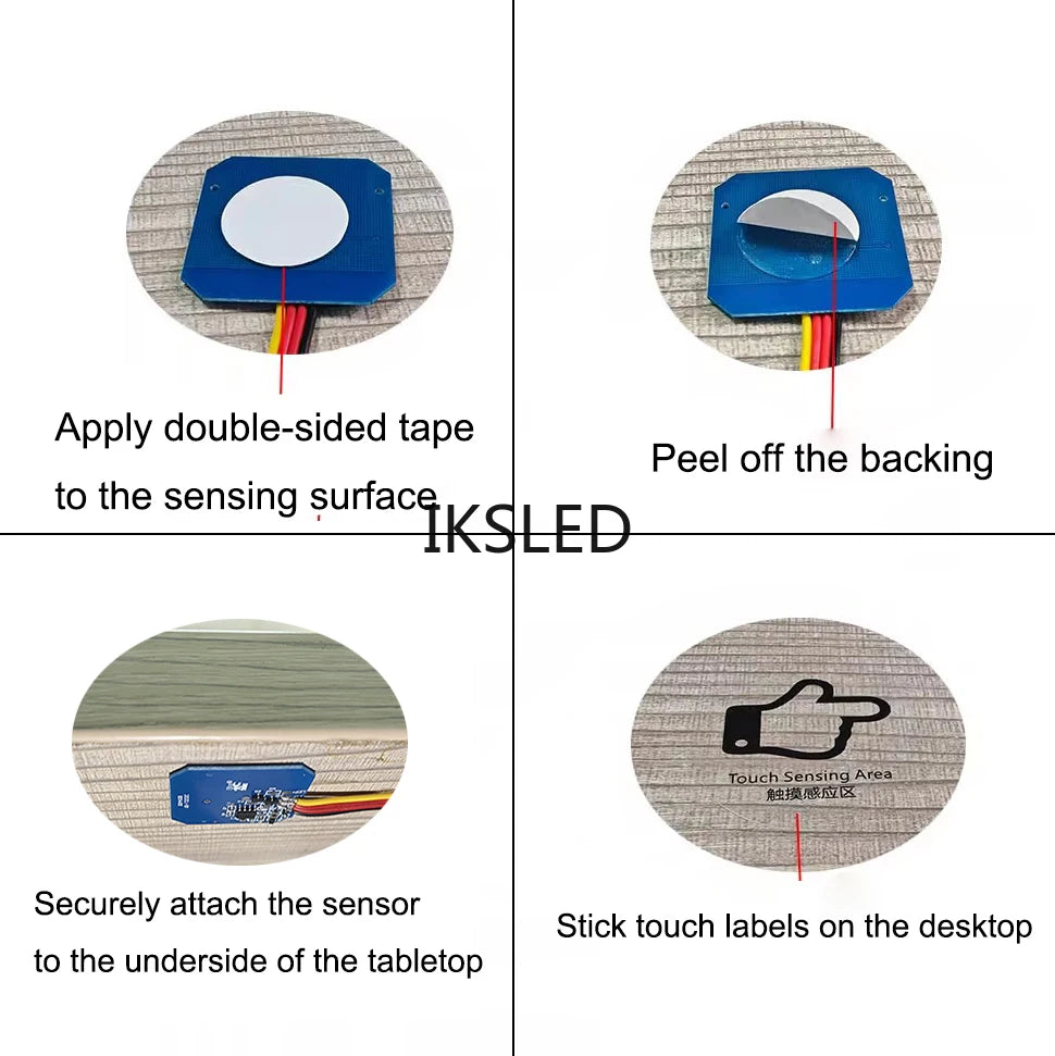 5-24V Touch Sensor Switch Hand-Sweep ControlPenetrate 5CM Wood/Glass/Acrylic  4 Mode Dimmable DIY Module Cabinet Closet Light