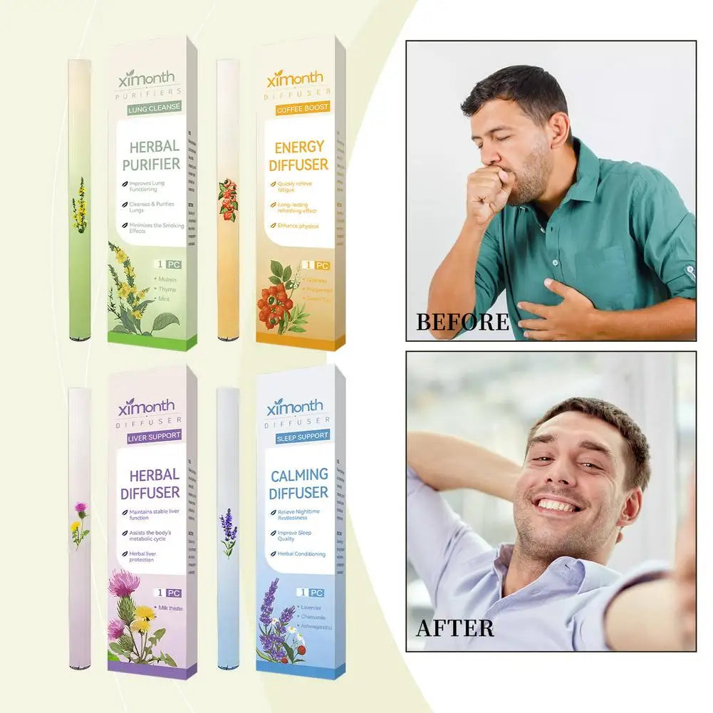 Ингаляционная палочка для носа Herbal Stop Horn, очищающая легкие и восстанавливающая слизистую оболочку дыхательных путей, снимает дискомфорт при дыхании.
