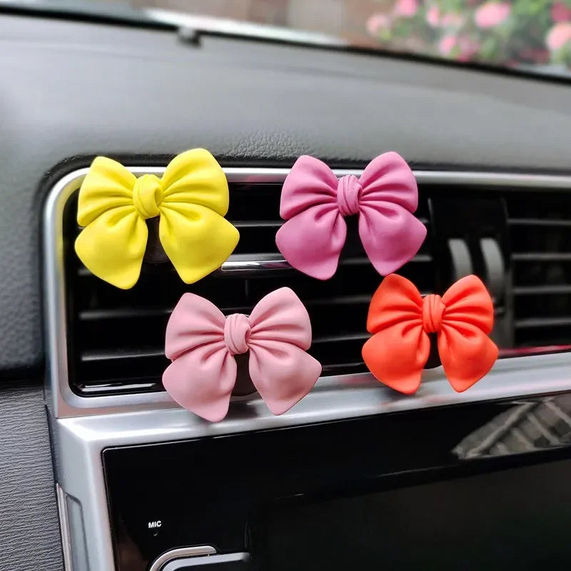 Car Air Freshener Bow-knot Car Perfume Car-styling Natural Smell Air Conditioner Outlet Clip Fragrance Auto Accessories