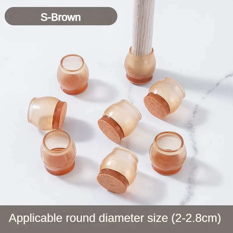 16/8/4Pcs Silicone Non-Slip Legs Pads Thick-soled Furniture Sofa Anti-noise Feet Cover Wood Floor From Scratches Protectors Mat