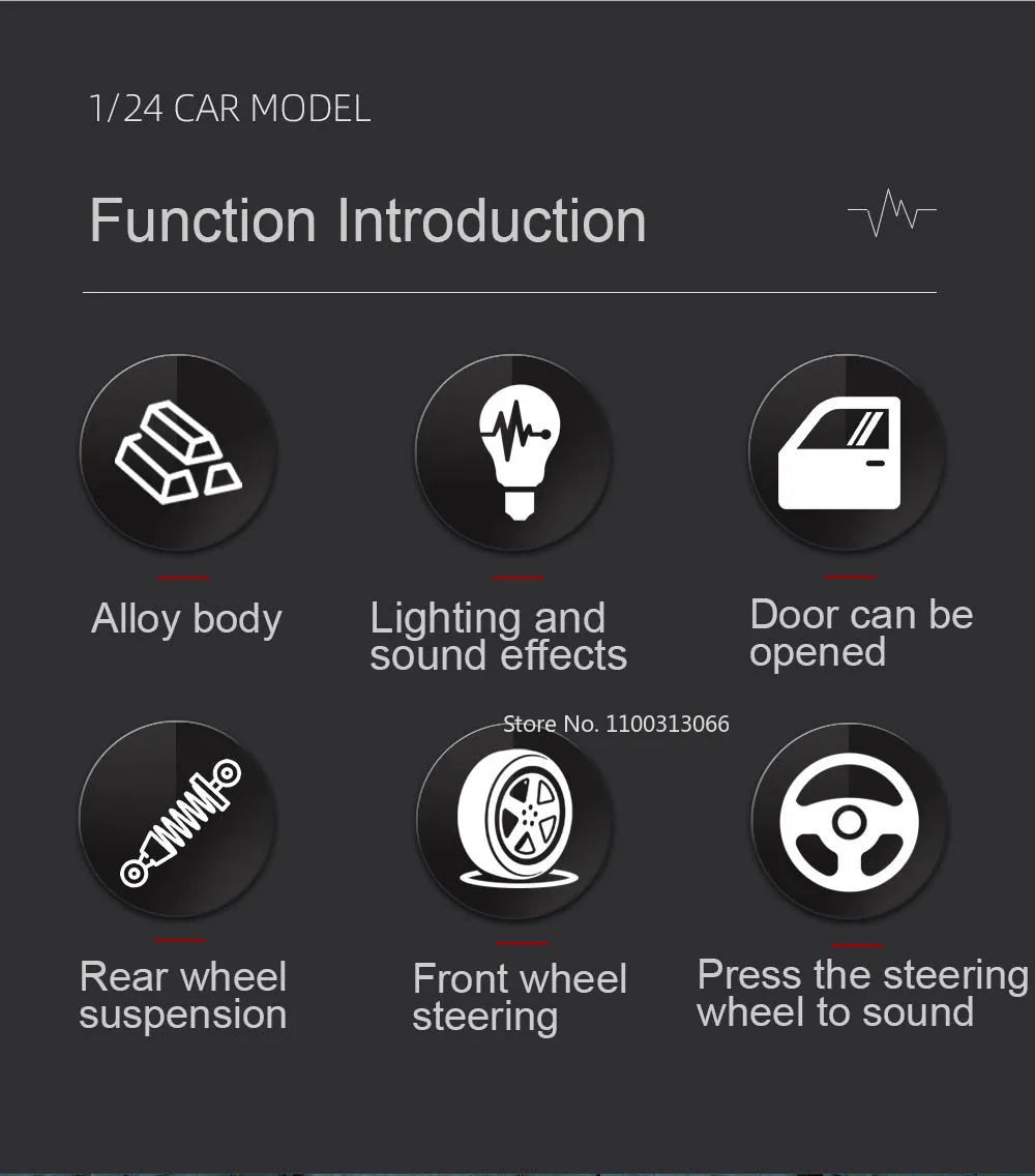 1/24 The XM Alloy Car Models Toy Diecasts Off-road Vehicles with Light Sound Pull Back Function SUV Car Toys for Kids Boys Gifts
