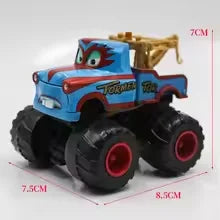 Pixar Cars 2 3 Wrestler Mater And Lightning Mcqueen Racing Series Metal Alloy Vehicle Toys For Kids High Legged Collectible Gift