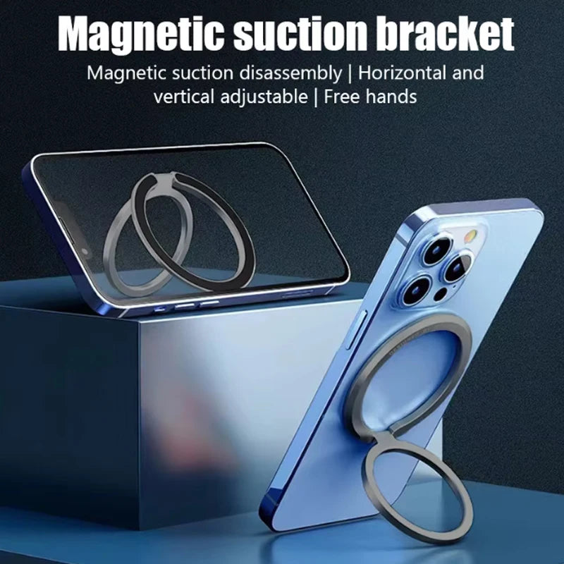 حامل هاتف مغناطيسي جديد لعام 2025، متوافق مع ملحقات MagSafe، حامل حلقي قابل للتعديل لدعم حافظة مغناطيسية لهاتف iPhone