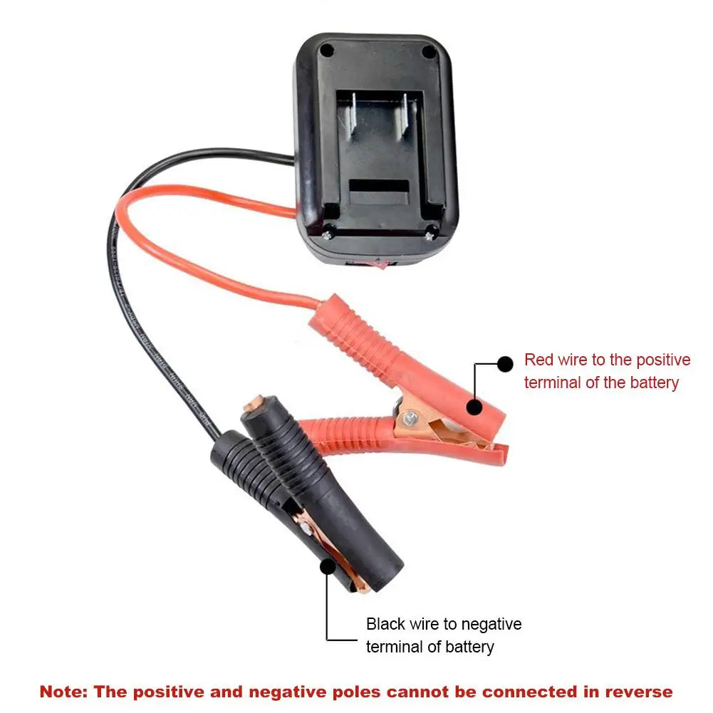 Igniter Jump Starter for Makita Lithium Battery Booster Cable Adapter Emergency Power Kit DIY Converter With Clip