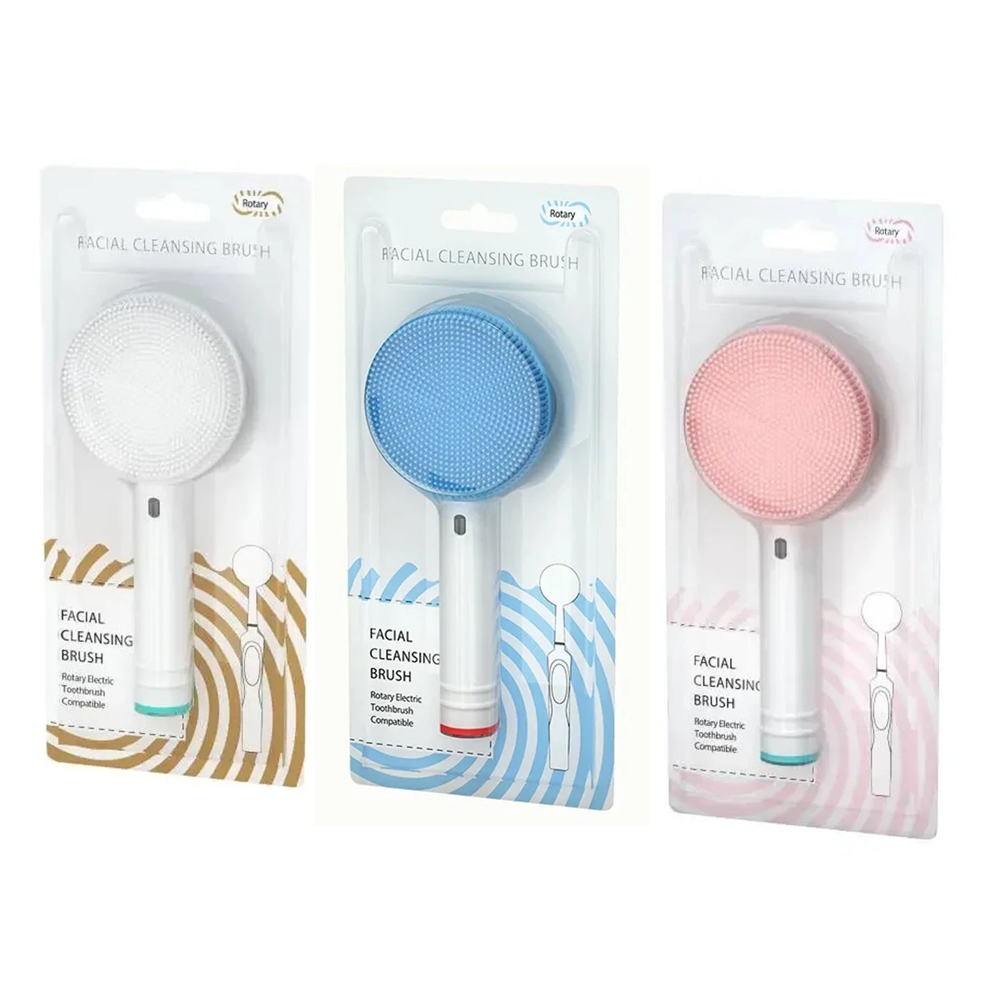 Facial Brush Head For Braun Oral b Vitality Triumph D12 D16 D20 D34 Electric Toothbrush Head Silicone Facial Cleansing Brush