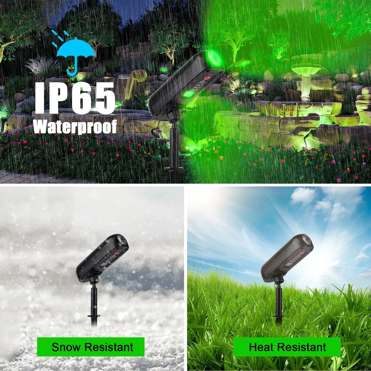 Solar LED Light Outdoor Solar Wall Light IP65 Green Garden Light Solar Spotlights Solar Uplights for Trees Pathway Yard