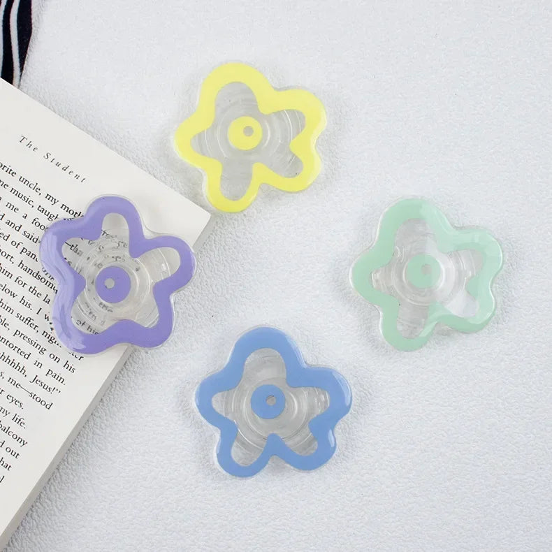 Cute Floral Phone Grip Tok Flower Cellphone Stand Holder for iPhone 15 14 Mobile Bracket Foldable Expanding Kickstand