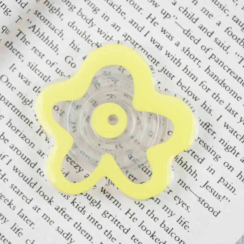 Cute Floral Phone Grip Tok Flower Cellphone Stand Holder for iPhone 15 14 Mobile Bracket Foldable Expanding Kickstand