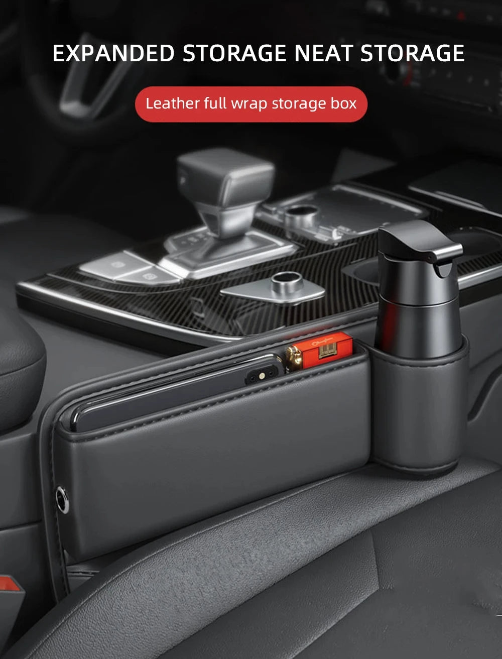 Multi Functional Car Seat Gap Filler Bag Cup Holder