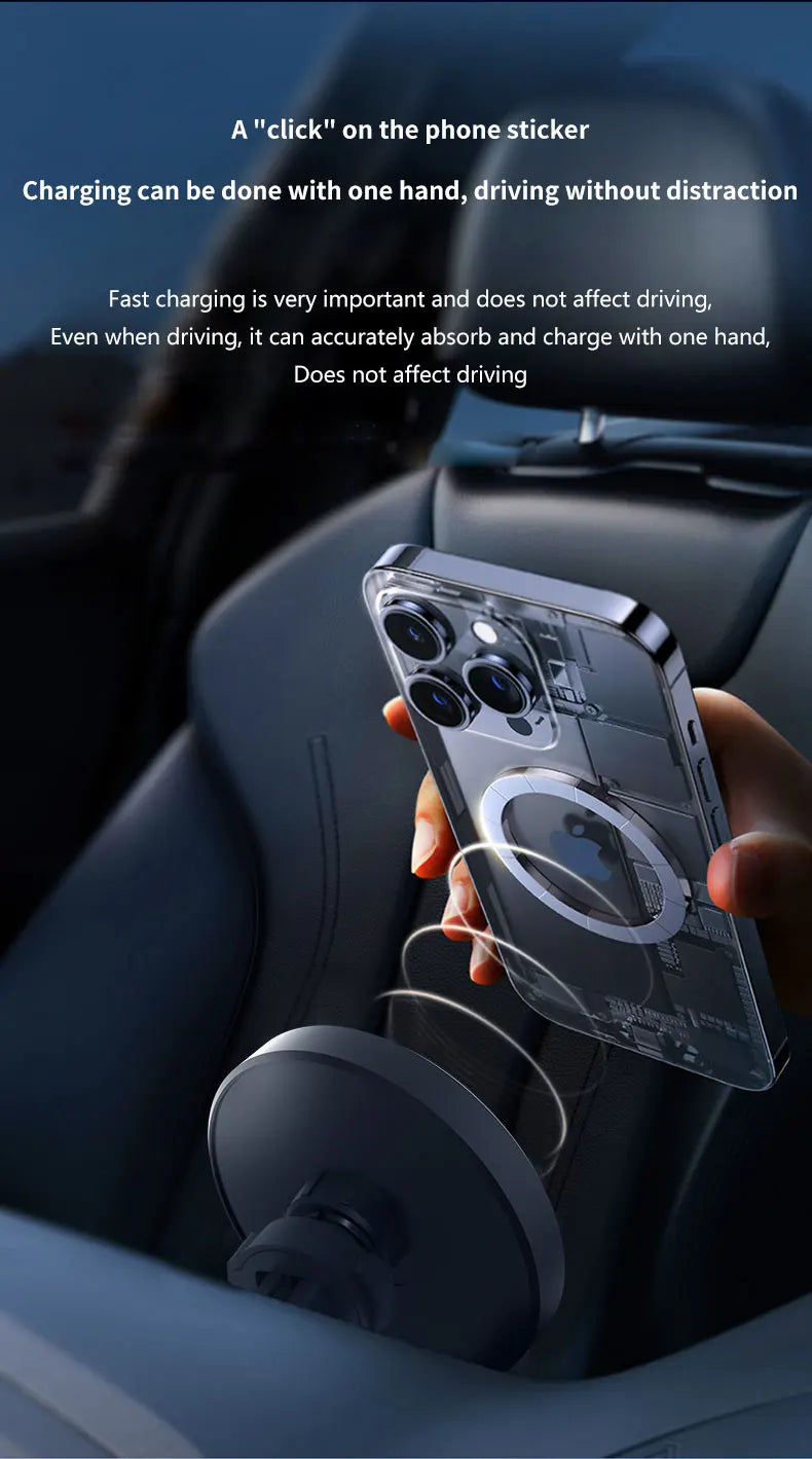 HOMEFISH Magnetic Car Wireless Charger Stand Mobile Phone Chargers Holder For Phone Pad  Watch Earphones Fast Charging Station