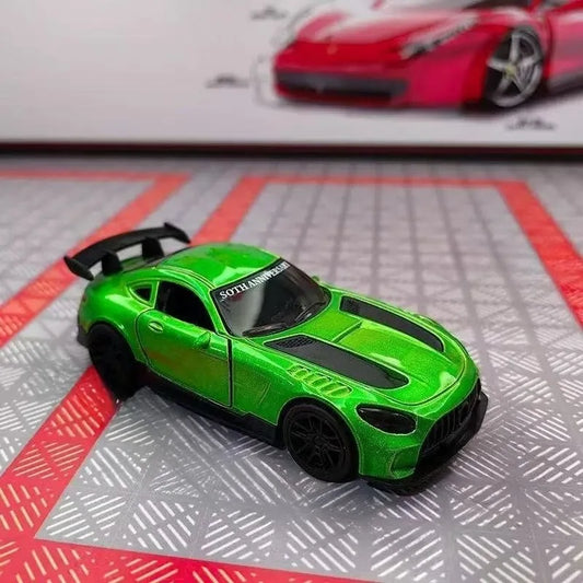 Boys Alloy Car Toy Realistic Racing Sports Car Pullback Function Model Vehicle Toy for Kids