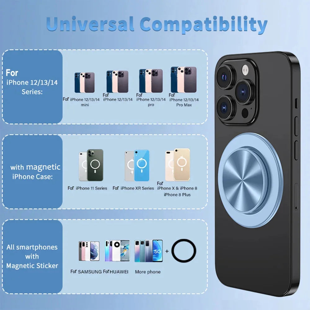 Grippopso Aluminium Magnetic Cellphone Tok Phone Holder Expanding Stand Socket Support Foldable Universal For Smartphone Bracket