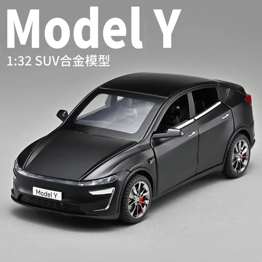 New 1:32 Model Y Electric SUV Metal Alloy Diecast Toy Car Model Sound And Light Children's Toy Collectibles Birthday Gift Friend