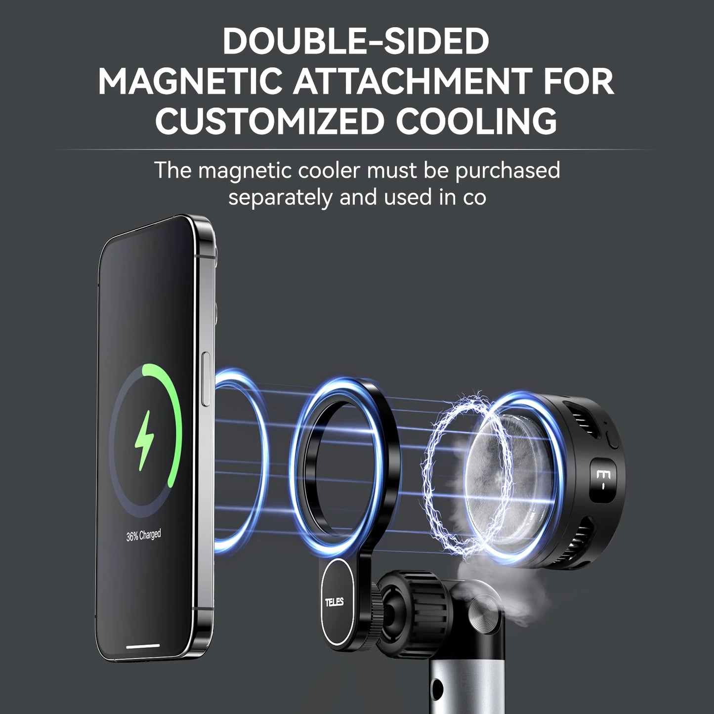 TELESIN Universal Magnetic Mobile Phone Quick Release Photography Stand Holder Aluminium alloy Phone Stand For Smart phone