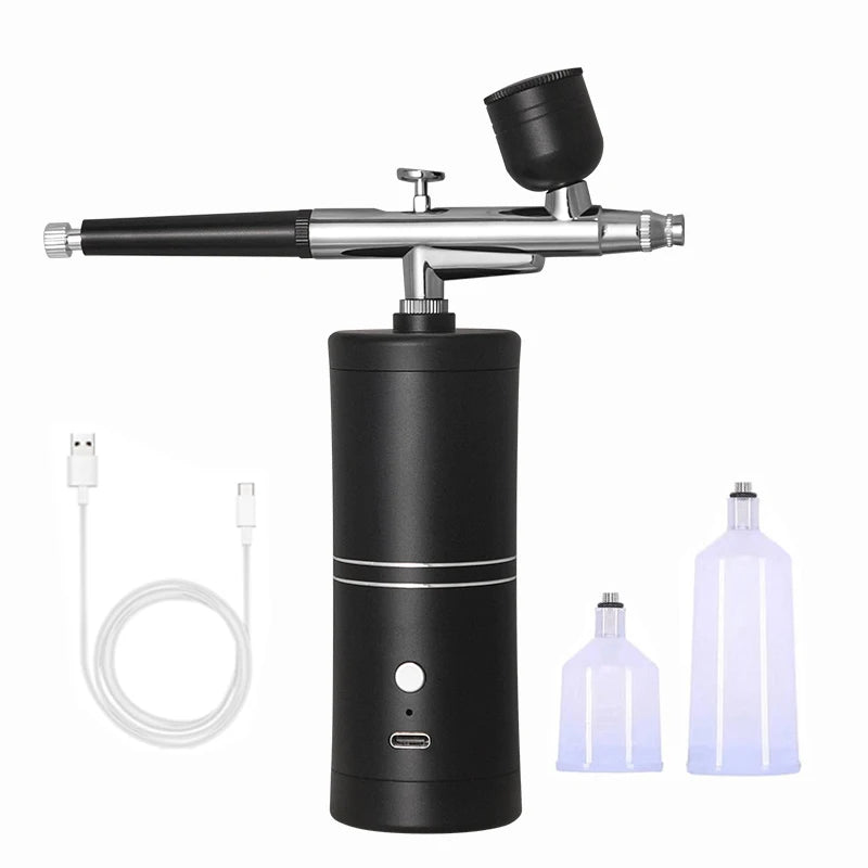 Airbrush Nails with Compressor Portable Airbrush For Nails Art Paint Craft Cake Decoration Nano Steam Gun Spray Compressor