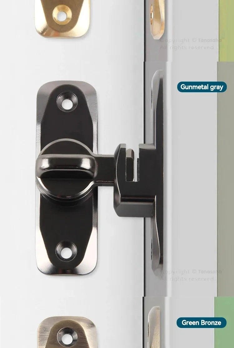 Hasp Latch Door Lock Anti-theft Buckle Latch Zinc Alloy Black Cabinet Locks Safety Lock Sliding Door Lock Door Bolts Hardware