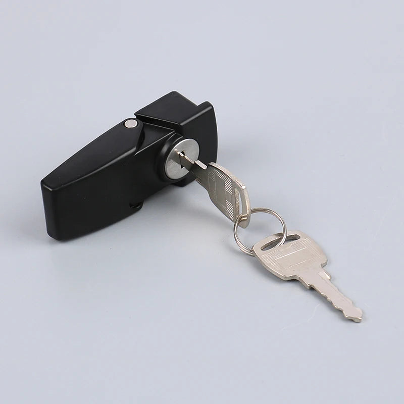 Cabinet Black Coated Metal Hasp Latch DK604 Security Toggle Lock With Two Keys