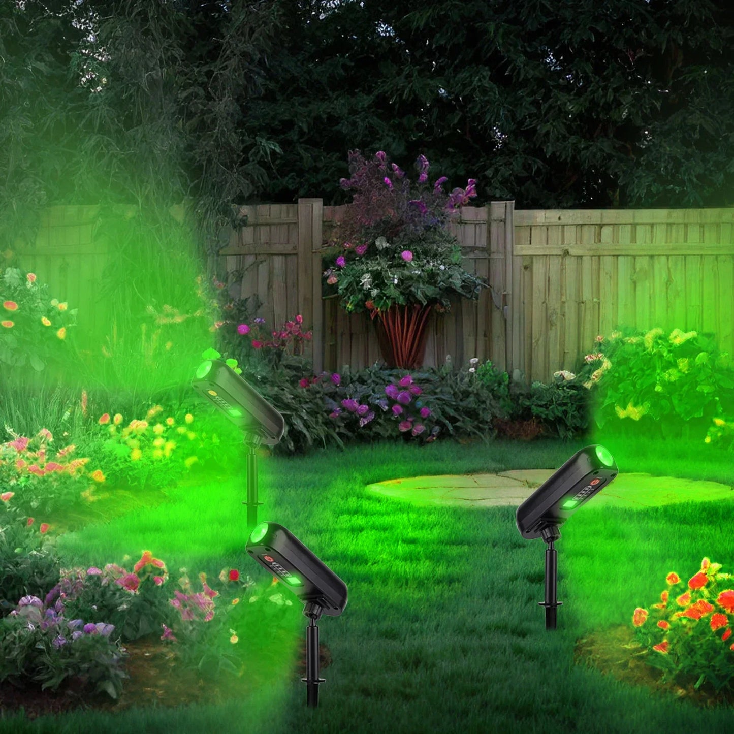 Solar LED Light Outdoor Solar Wall Light IP65 Green Garden Light Solar Spotlights Solar Uplights for Trees Pathway Yard
