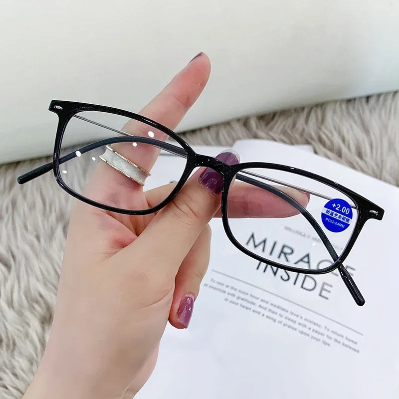 Anti-Blue Light Reading Glasses Full Frame Glasses for men and women radiation protection Square Optical Computer Glasses