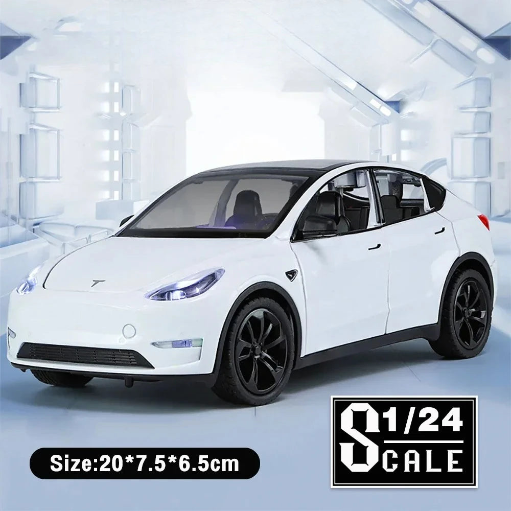 Metal Cars Toys Scale 1/24 Y Diecast Alloy Car For Boys Children Kids Toy Vehicles Sound And Light Pull Back