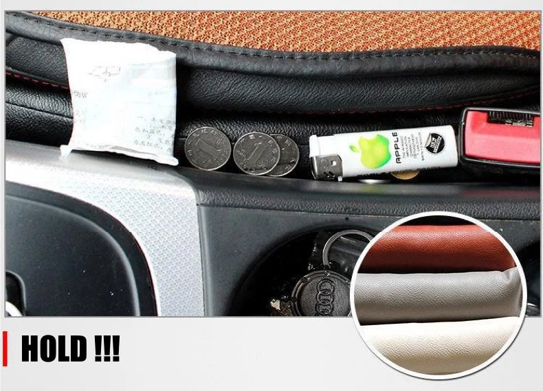 Car Seat Gap Filler Soft Car Shaped Pads Leather Leak Pads Filler Shims Universal Car Accessories Interior Storage Organizers