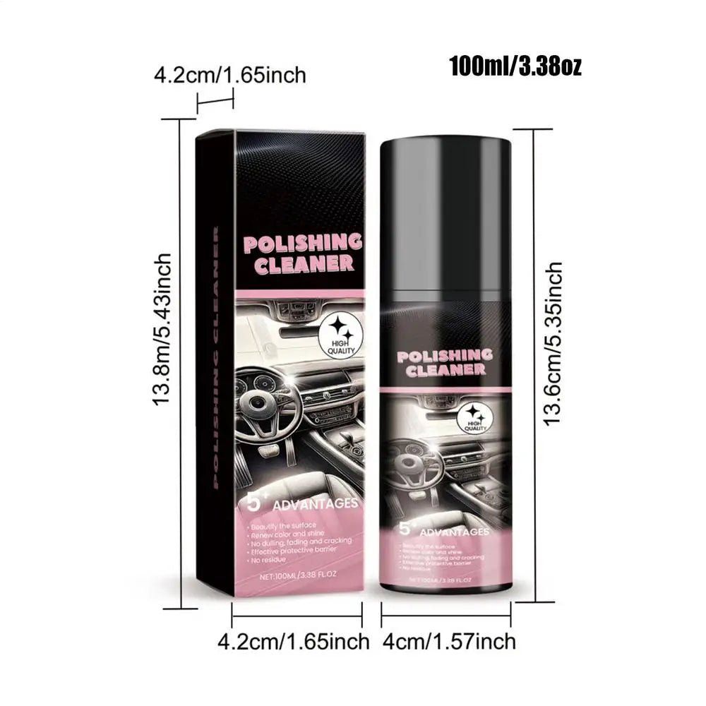 100ml Auto Interior Polish Car Shine Cleaner Interior Detailer Spray Protective Color Fading Repair Car Care Detailing Spray