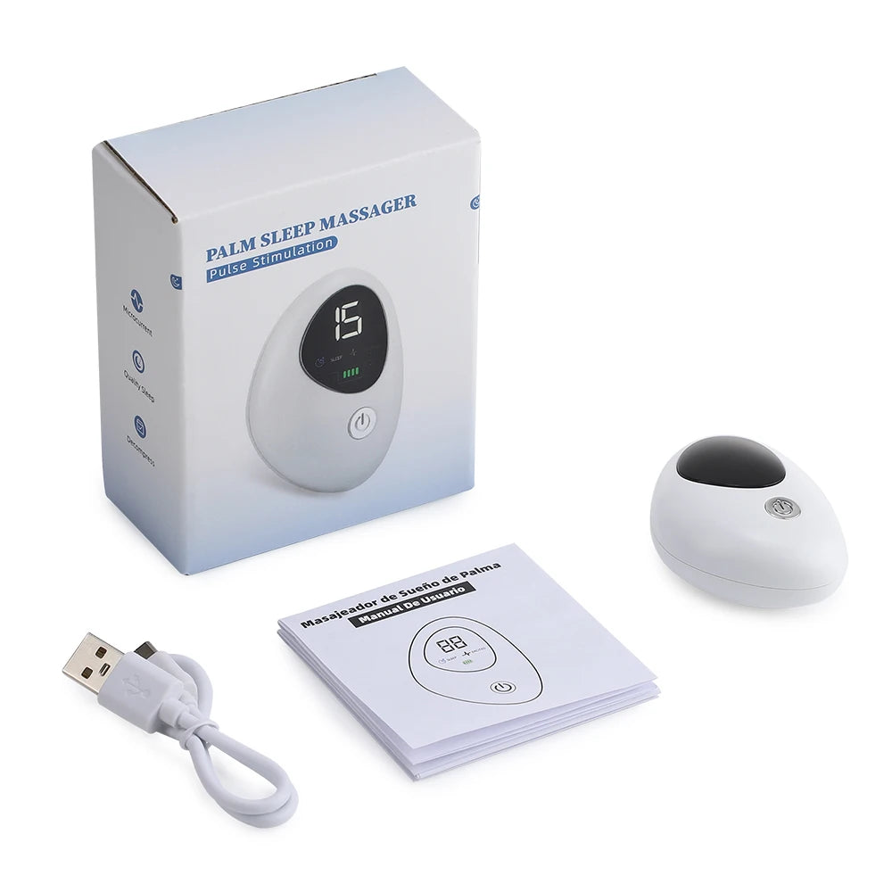 Handheld Sleep Device Mini Portable Sleep Aid Artifact Hypnosis Machine Help Sleep Smart EMS Pulse Stimulation USB Charging