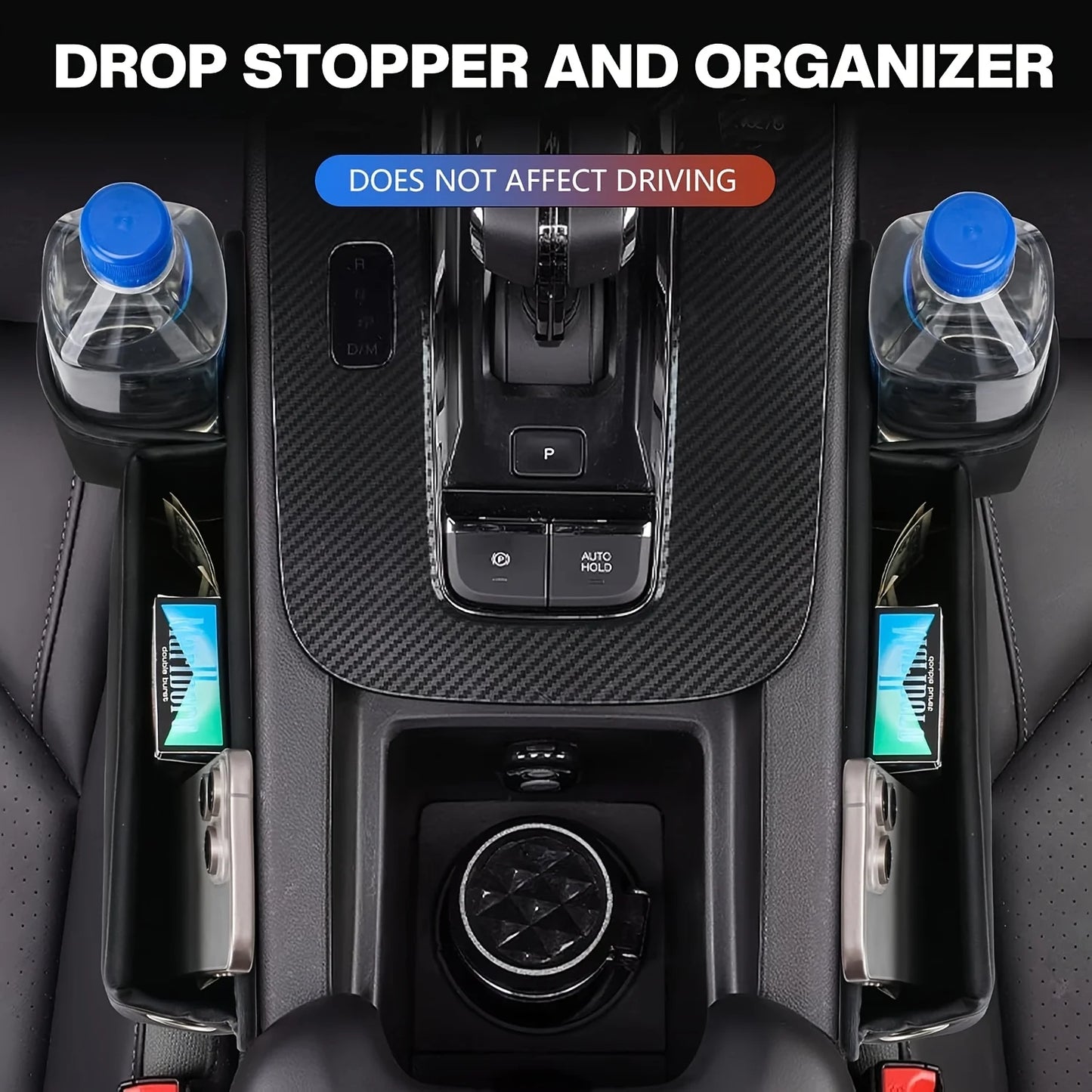 2pcs Car Seat Gap Storage Box, Multifunctional Car Storage Device, Seat Gap Sorting Box, Car Seat Filling Pad, Car Seat Cushion