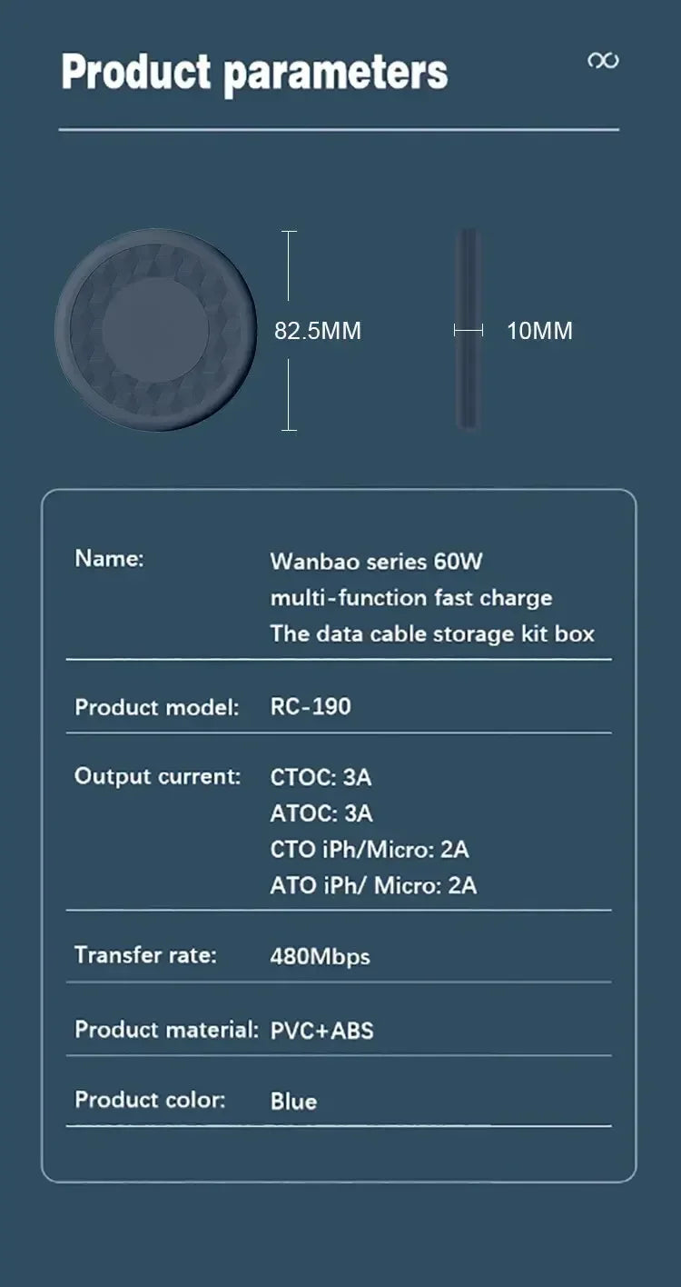 مجموعة كابلات محول شحن متعددة المنافذ USB من النوع C إلى النوع C بقدرة 60 واط، مجموعة تحويل من USB C إلى Lightning، من USB A والنوع C إلى Micro/النوع C/Lightning