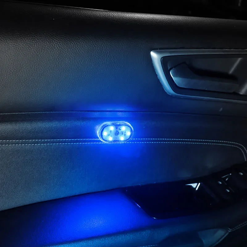 Car LED Touch Lights USB Sensor Rechargeable Reading Light Auto Door Light Roof Ceiling Lamp Car Interior Atmosphere Lamp