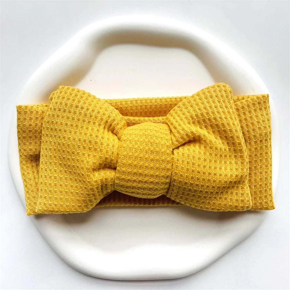 Baby Girl Bow Headband for Children Newborn Baby Turbans for Babies Solid Big Bowknot Headbands Infant Baby Hair Accessories