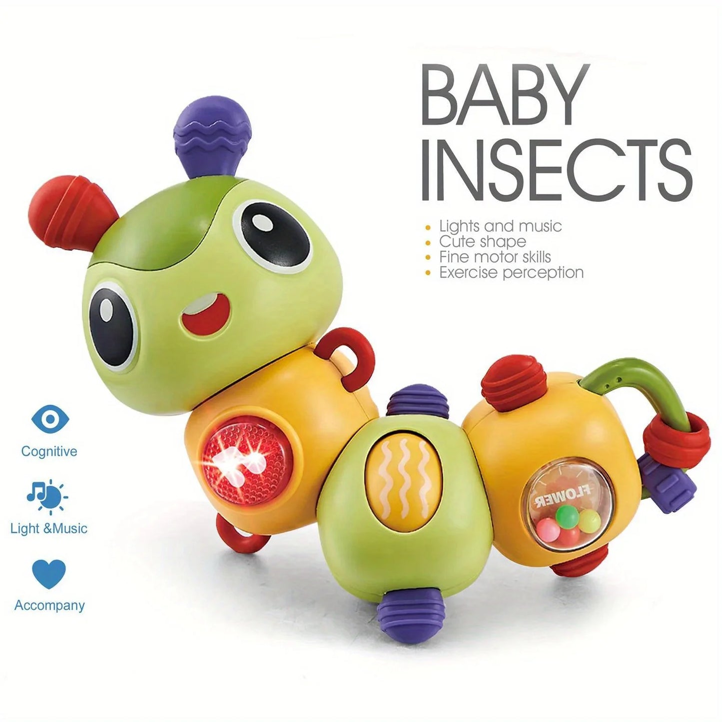 Baby Musical Sensory Toys for Babies 6-12 Months,Infant and Toddler Sound and Light Interactive Toy Motor Skill Toys for Kids