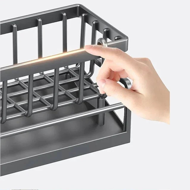 Kitchen Sink Drain Rack Organizer Carbon steel Self-draining Sink Shelf Soap Sponge Holder Dishcloth Towel Rack filter basket