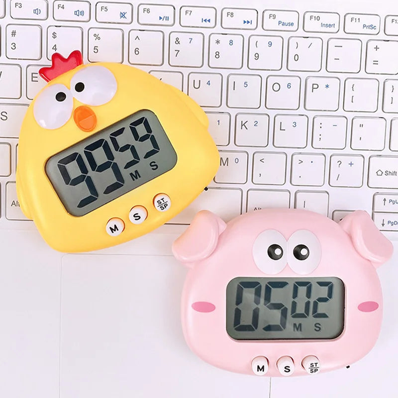 Digital Timer For Kid Study Kitchen Countdown Alarm Clock Child Study Timer Cute Animals Timer Kitchen Cooking Gadgets Gift New
