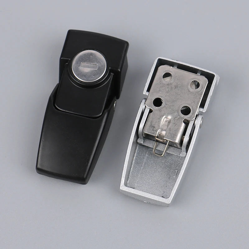 Cabinet Black Coated Metal Hasp Latch DK604 Security Toggle Lock With Two Keys