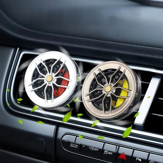 Rotatable Car Air Freshener Clip Auto Wheel Hub & Air Vent Fragrance Tire Fragrance Clips Decorative Car Accessories