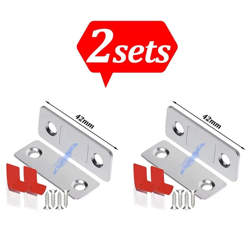Magnetic Cabinet Catches Ultra Thin Door Strong Magnets Stopper Invisible Adhesive Drawer Magnet Lock for Kitchen Closet Closer