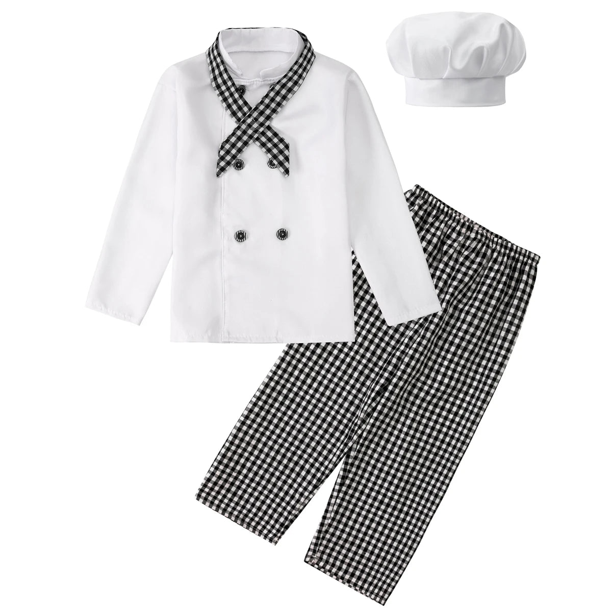 Kids Boys Chef Costume Girls Cooking Baking Clothes Children Halloween Chef Costume Set Cook Uniform Carnival Party Fancy Dress
