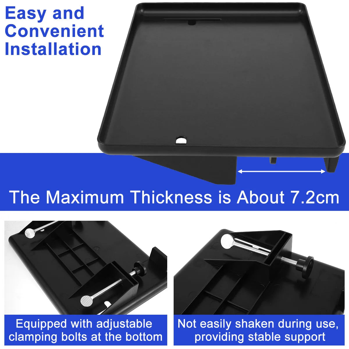 Bedside Storage Tray Clip-on Bedside Shelf Detachable Heavy-Duty Bedside Storage Tray Multifunctional Bedside Shelf Space Saving