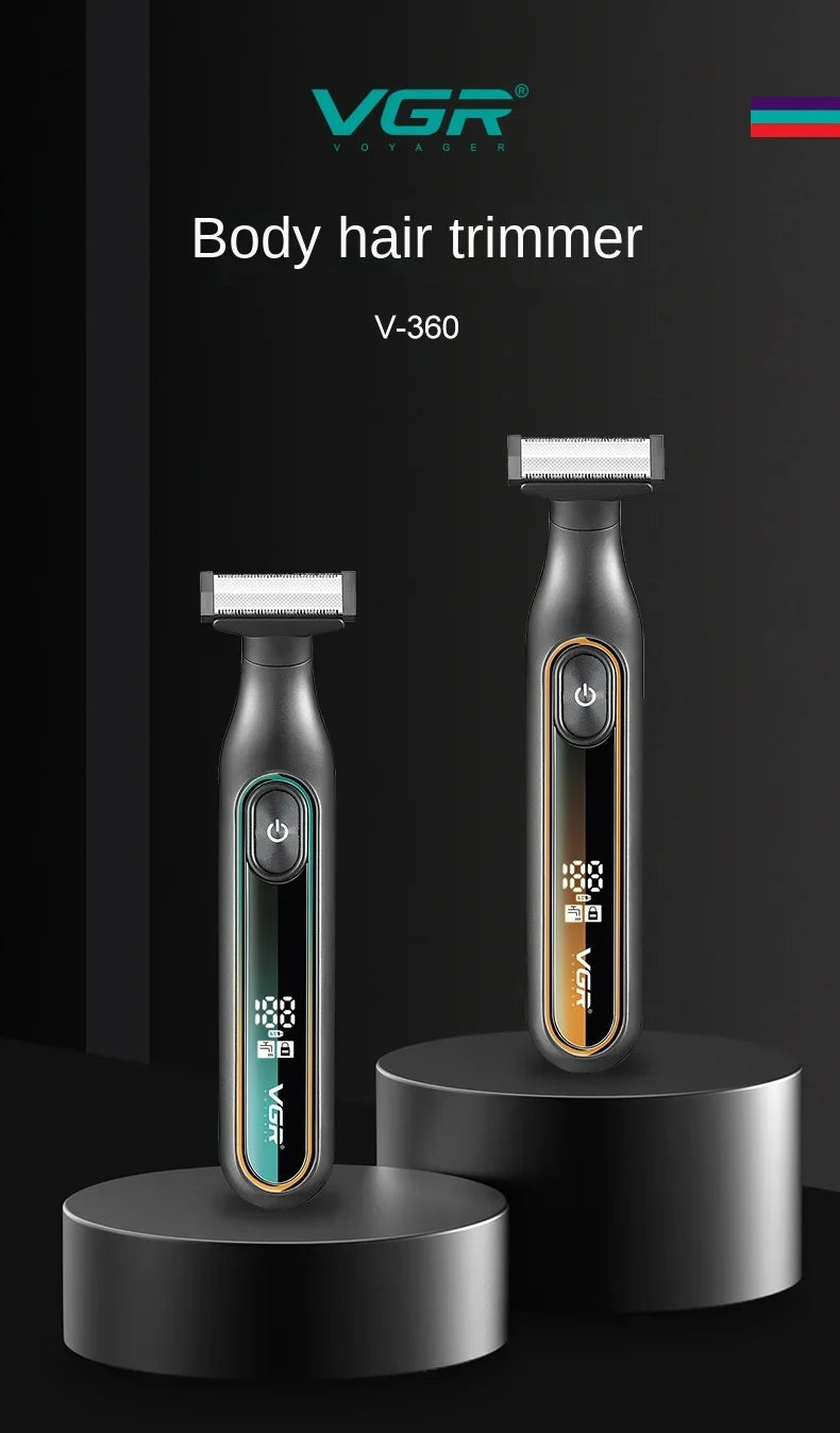 VGR Shaver Professional Razor Portable Hair Trimmer Adjustable Beard Trimmer IPX6 Razor Electric Shaving Machine for Men V-360