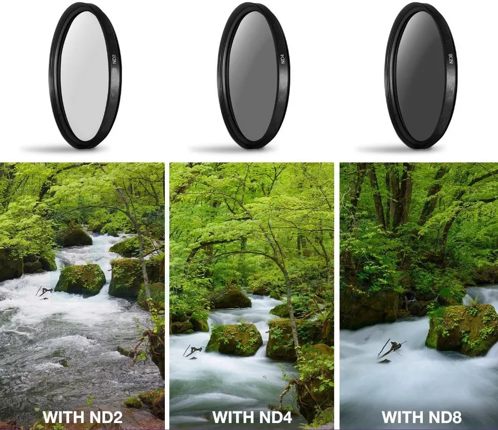 Lightdow Camera Lens Filter 6 in 1 Kits UV+CPL+FLD+ND 2 4 8 49mm 52 55 58 62 67 72 77 82mm Kit for Cannon Nikon Camera Lens