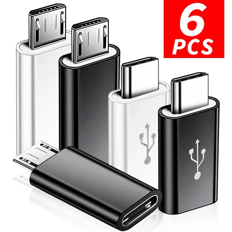USB Type C To Micro USB Adapter for Phone Tablet Android Charger Data Cable Adapter Micro USB Female To TypeC Male OTG Converter