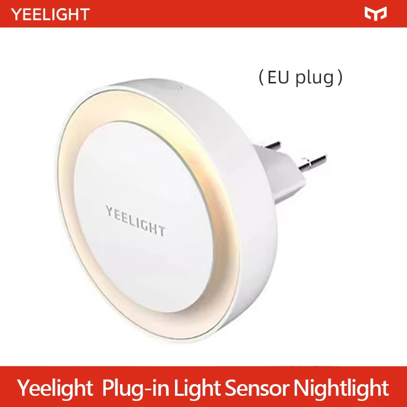 مصباح ليلي ذكي من Yeelight، مزود بتقنية التعرف الذكي، موفر للطاقة، استهلاك منخفض للطاقة، مزود بمستشعر ضوئي، قابس أوروبي